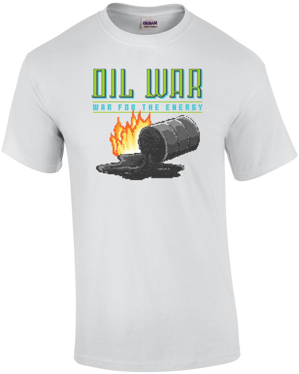 Oil War War For The Energy Retro T-Shirt Unisex T-Shirt L