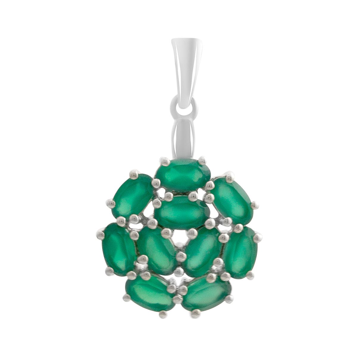 

Серебряная подвеска с агатом 1.937ct (2196198) смарагдовий