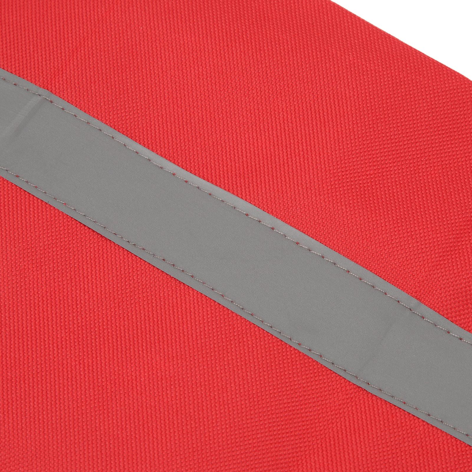 Red Safety Flag with Reflective Strip Oxford Cloth Warning Flag for Kayak Canoe Tow Travel