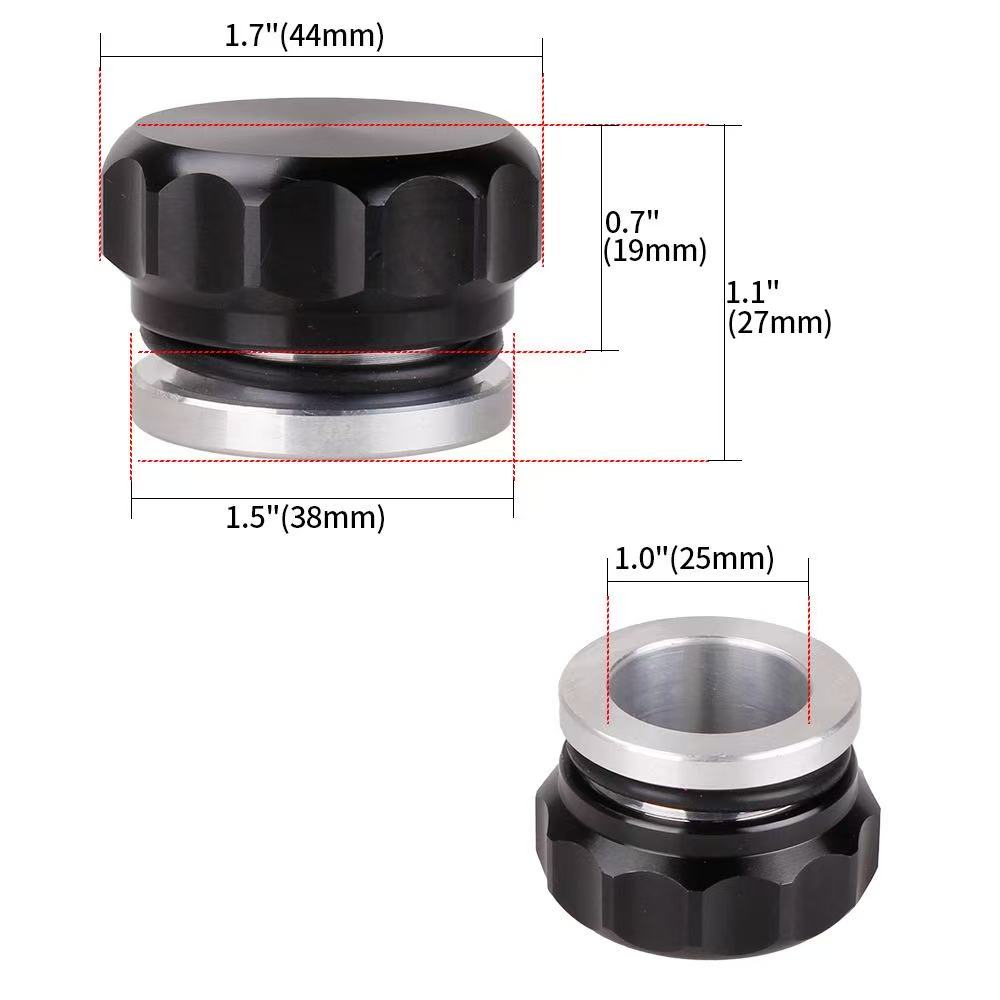 Billet Aluminum Weld On Filler Neck Cap 1 1.5 2 Inch Radiator Oil Fuel Tank Cover Universal Racing Performance Fabrication CAP020-1inch