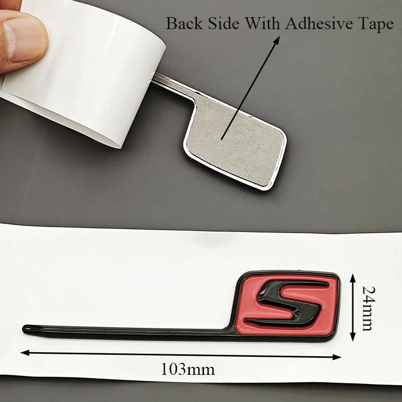 3D ABS Silver Yellow Black Logo S Badge Car Rear Trunk Emblem Sticker For Mercedes Benz AMG E63S GLC63S GLE63S GTS GT43S CLA45S