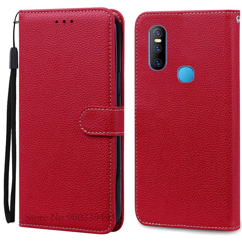 

Чехол для Vivo V15 Vivo 1819, кожаный чехол-бумажник с откидной крышкой для Vivo V15 V 15, силиконовый чехол Vivo 1819, чехол Fundas Etui Vivo V15 (Vivo 1819) темно-красного