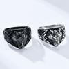 Nordisch Retro Keltischer Wolf Titanstahl Ring Ring Herren Edelstahl Wolfskopf Ringe
