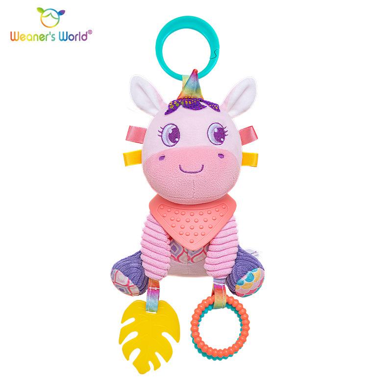 

Weaner s World Baby Stroller Plush Teether Rattle Soothing Toy