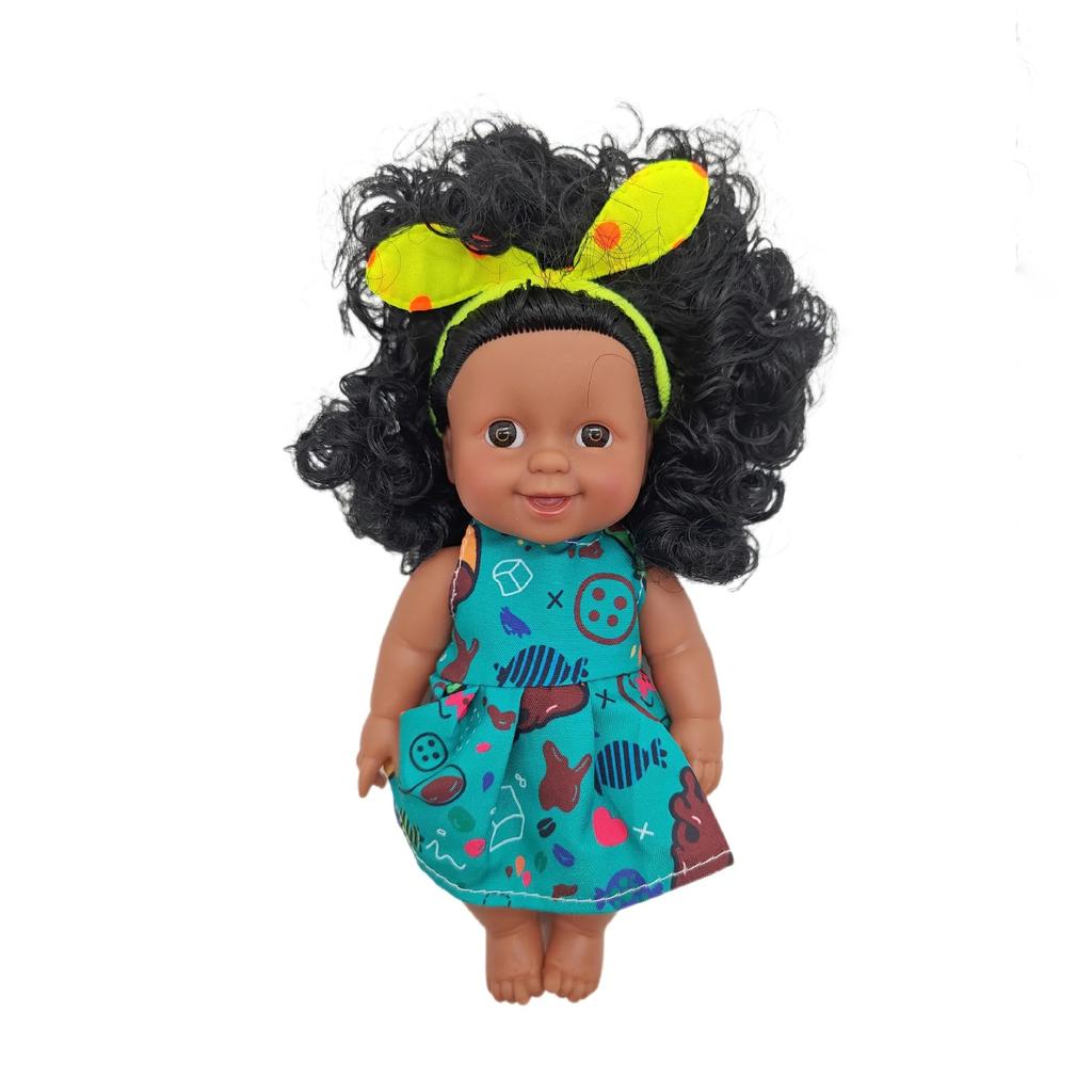 African Dolls Cute Soft Rubber Simulation Reborn Dolls Kids Toys Kids Birthday Gifts African Style Dolls Simulation Music Toys
