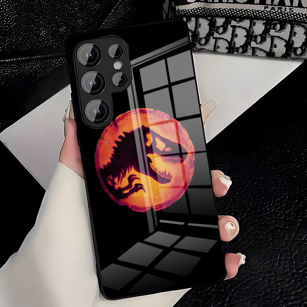 

J-Jurassic Park Dinosaur Phone Case For Samsung S26 S25 Plus S20 S20 Plus S22 Ultra S23 FE S21 Plus S21 Ultra Glass Cover Samsung S25