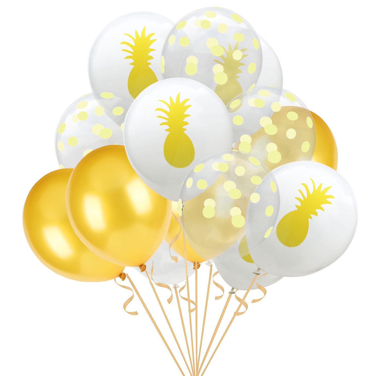 

15 шт./упаковка. Надувна 12-дюймова повітряна куля на день народження з ананасом. Надувна дитяча повітряна куля.