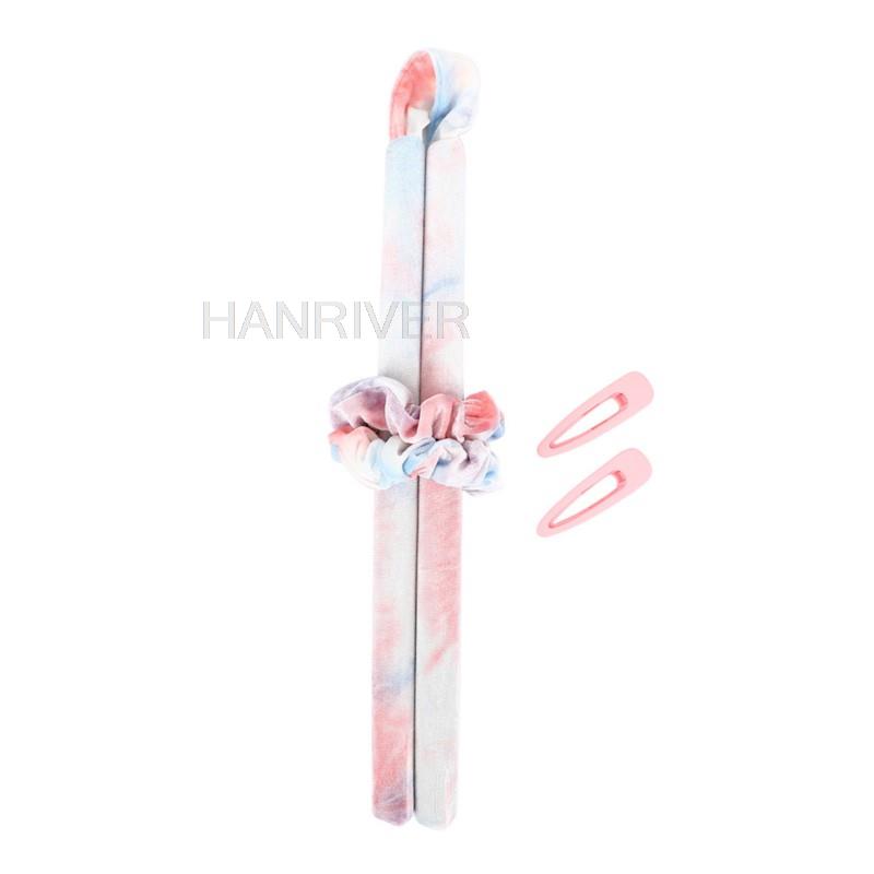 EVA Big Wave Curling Wand No Heat Microfiber Super Plush Heatless Curling Iron Lazy Curling Wand Heatless Curls Rollers Ribbon