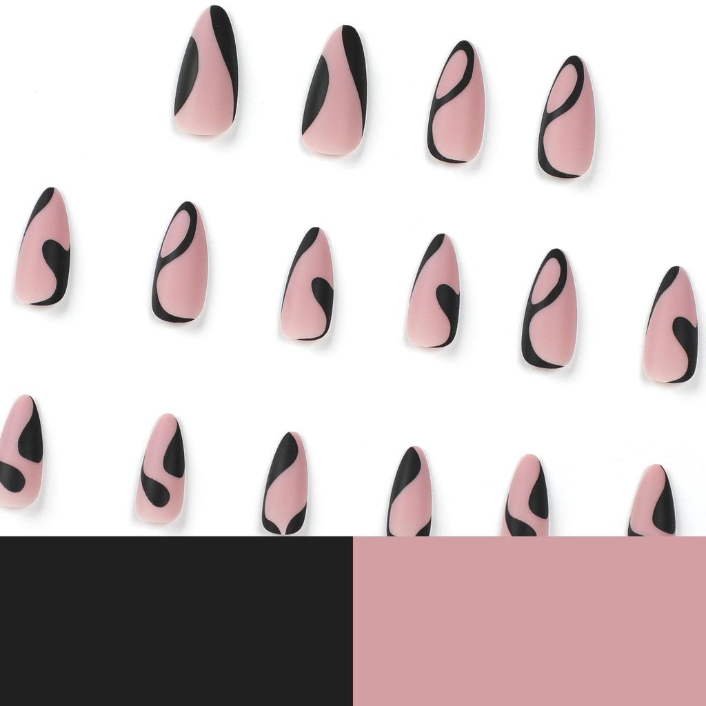 European & American Detachable Wearable Almond Fake Nails - Nail Tips, Finished Products