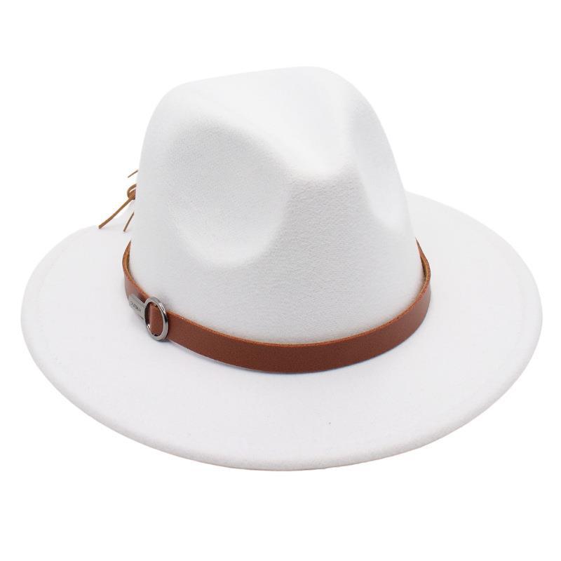 S New Retro British Top Hatsmall Belt Felt Hat Autumn And Winter European And American Jazz Hat Ins Style
