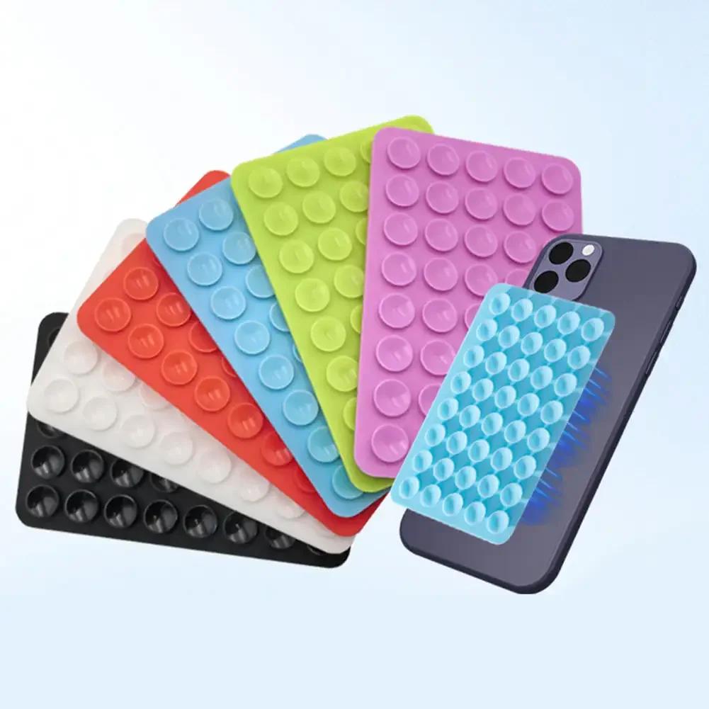 Double Side Silicone Suction Pad Phone Holders Fixture Suction Cup Backed Adhesive Silicone Rubber Sucker Pad for Fixed Pad