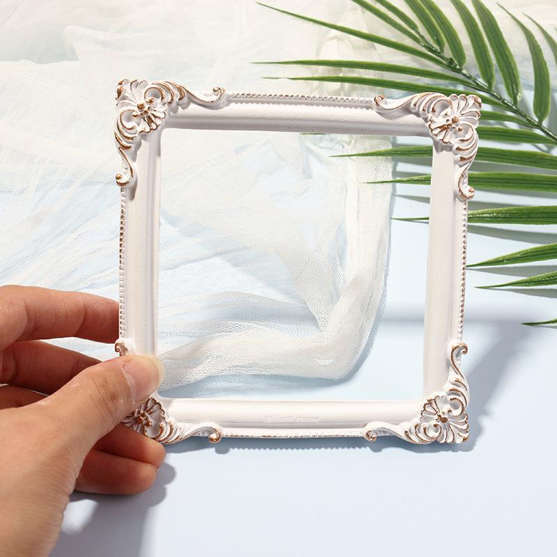 Mini European-Style Resin Photo Frame for Nail Art Display & Photography