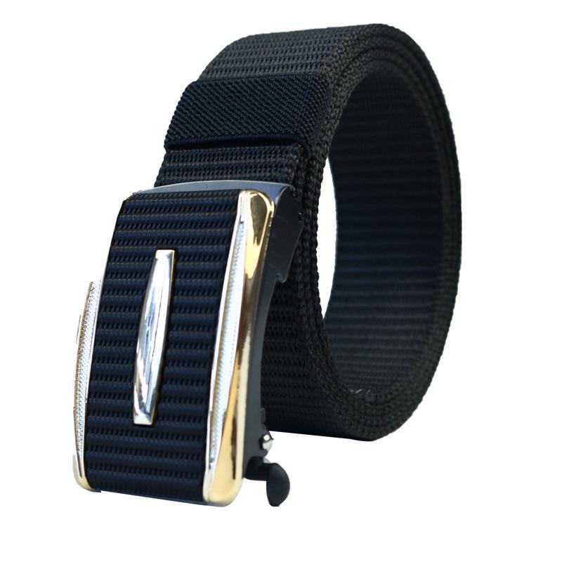 

Men s Anti-Slip Automatic Buckle Canvas Nylon Leather Belt: Casual, Versatile, Sport & Outdoor. 120cm