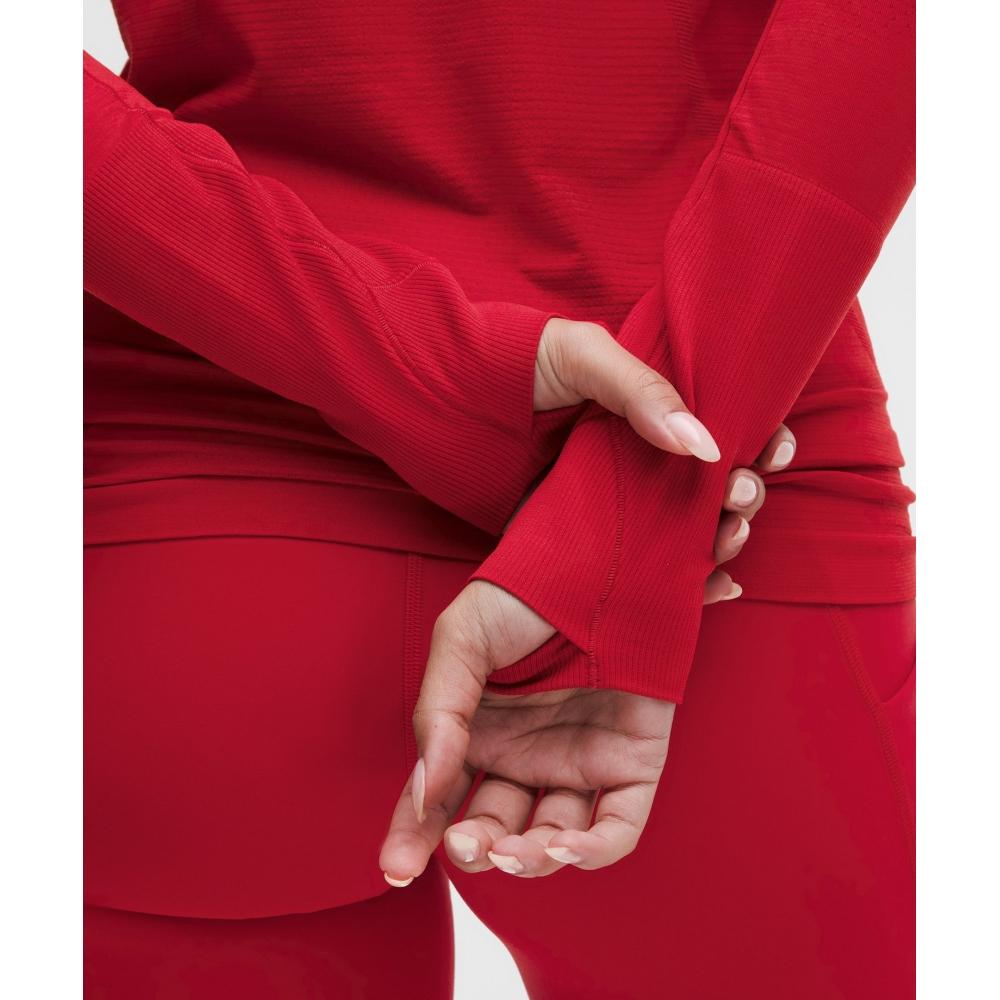 Lululemon Swiftly Tech Long Sleeve Shirt 2.0  Hip Length Oxford Red Oxford Red