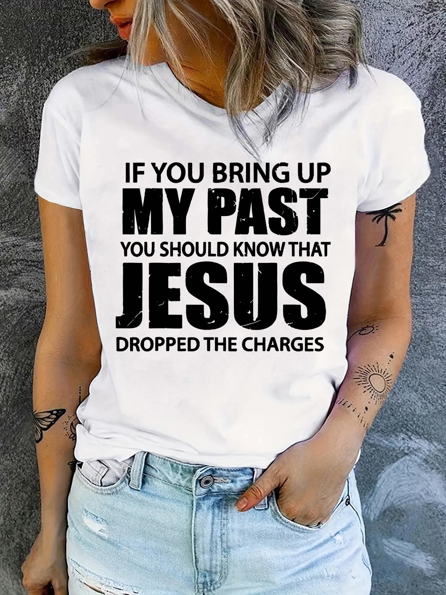 Jesus Dropped Charges Christian T-shirt M