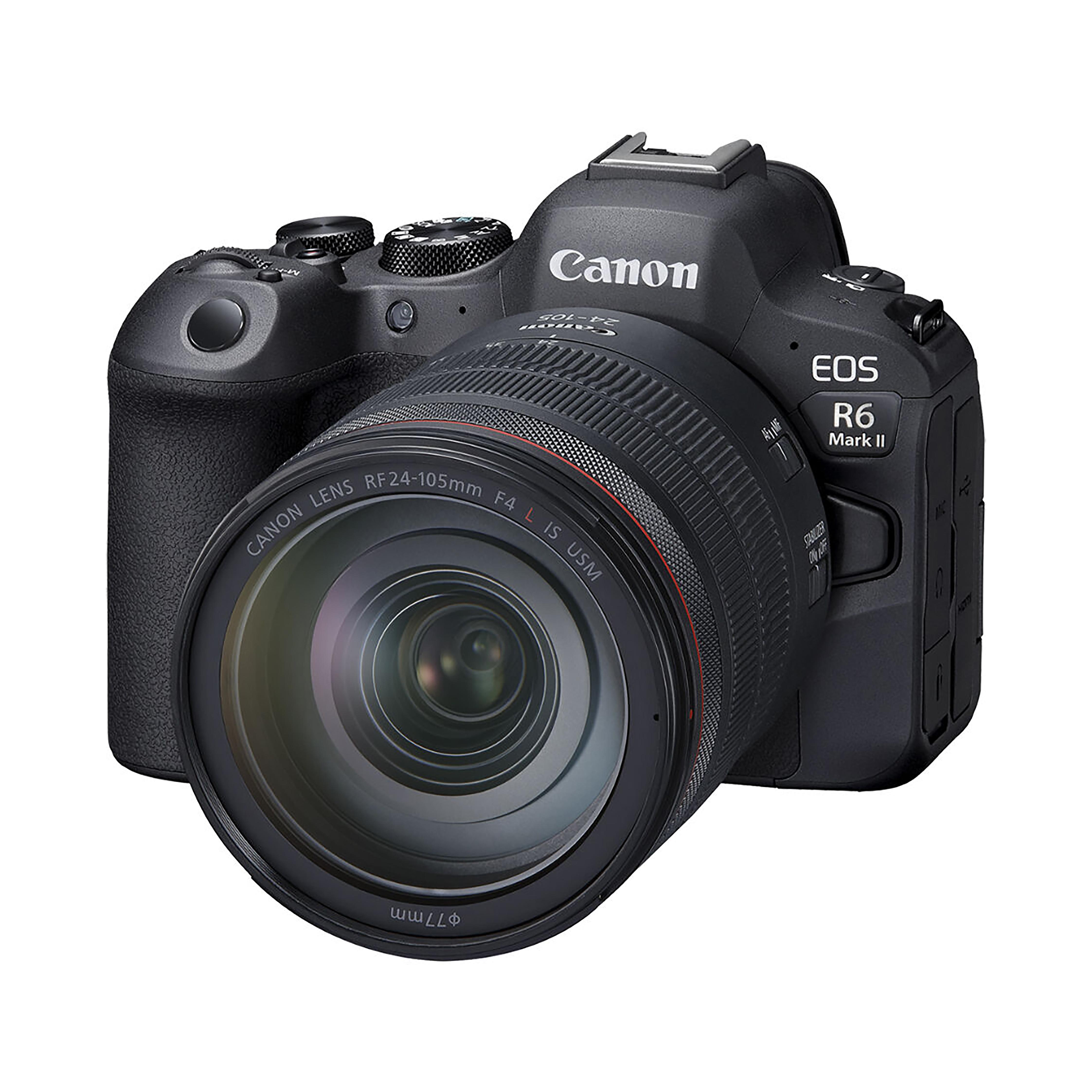 

Canon EOS R6 Mark II Full Frame Mirrorless camera + RF 24-105mm f/4 L IS USM Zoom Lens чорний