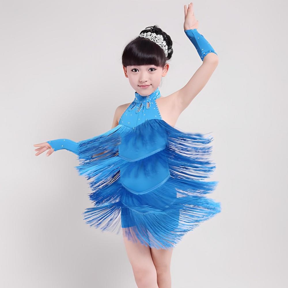 Costume Da Ballo Latino Per Bambine, Abo Senza Maniche Con