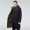 Down jacket men's new winter style mid-length thickened warm winter jacket for middle-aged and elderly people