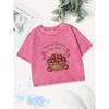 Summer Cotton Crop Tops Womens A Basket Of Fresh Strawberries Prints Washed T-Shirt Fit O-Neck Tees Y2K Clothes