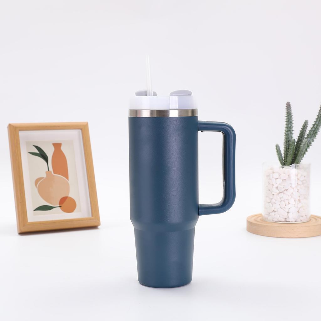 Handle Ice Bully Cup Large Capacity Stainless Steel Thermos Cup with Straw Accompanying Car Cup