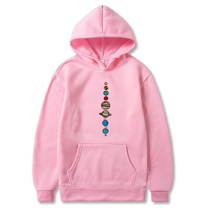 New 2025 Solar System Planet Starry Sky Men's and Women's Hooded Sweater Sweater One Piece