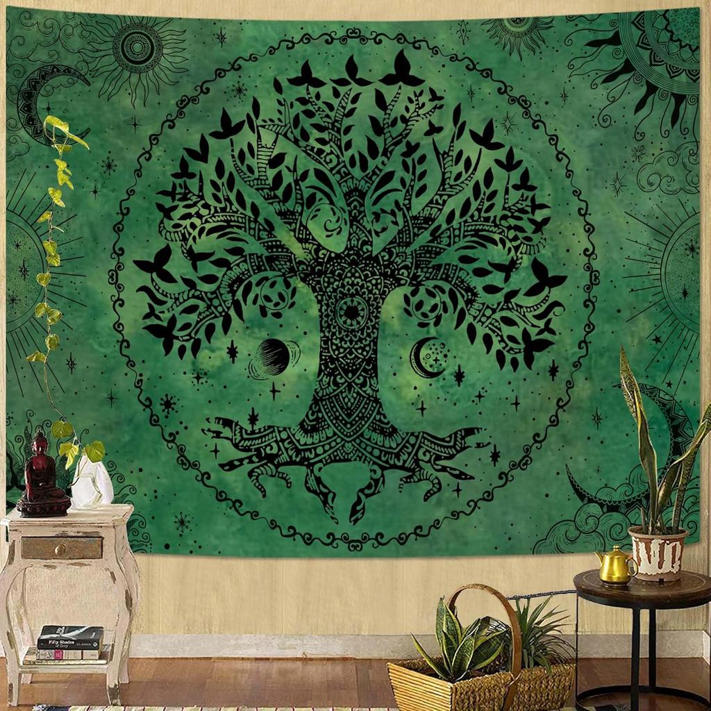 Tree of Life Tapestry Starry Sky Wall Tapestry,Vintage Tapestries for Bedroom Ceiling Tapestries Wall Hanging for Bedroom Living