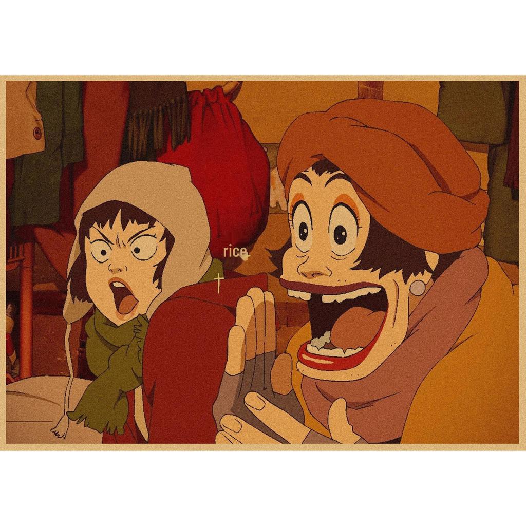 Retro Kraftpapier Poster: Satoshi Kon Collection - Tokyo Godfathers, Millennium Actress, Paprika, Perfect Blue, Reincarnation 265