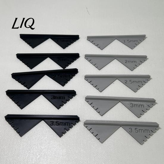 Gabarits de coupe pour reliure à angle droit 5 pièces/ensemble Gabarits d'angle, Outils de reliure, Guides en carton de 1,5 mm 2 mm, Règles de mesure en plastique de 2,5 mm 3 mm 3,5 mm
