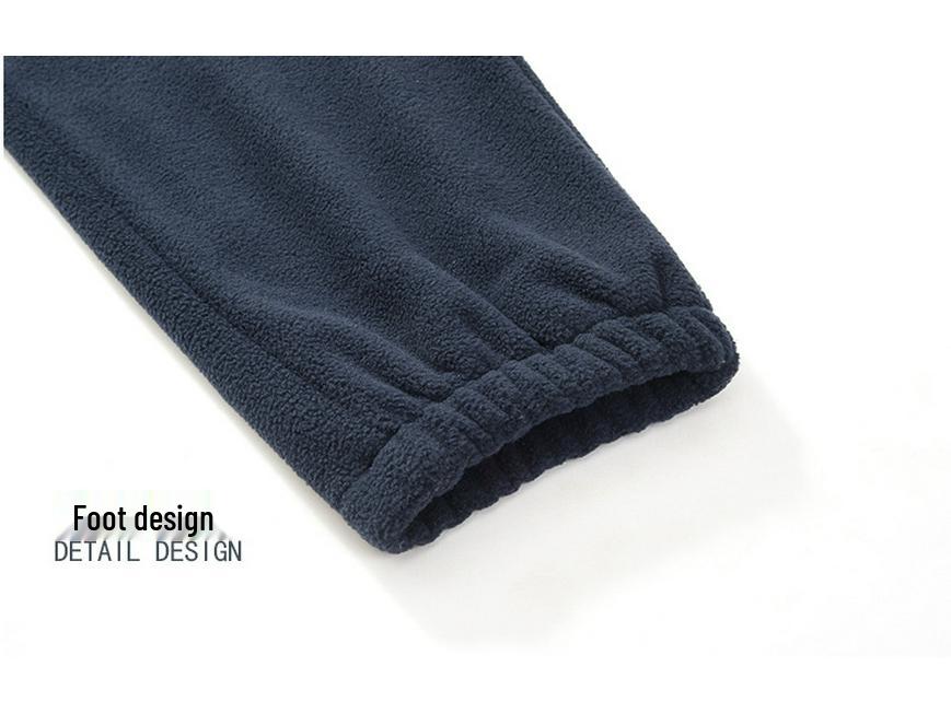 Men’s Spring/Autumn Fleece Sports Pants: Outdoor, Warm, Plus Size, Casual Trousers