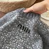 Girls' clothing autumn and winter new pullover top girls trendy heavy industry sequined letter embroidered sweater