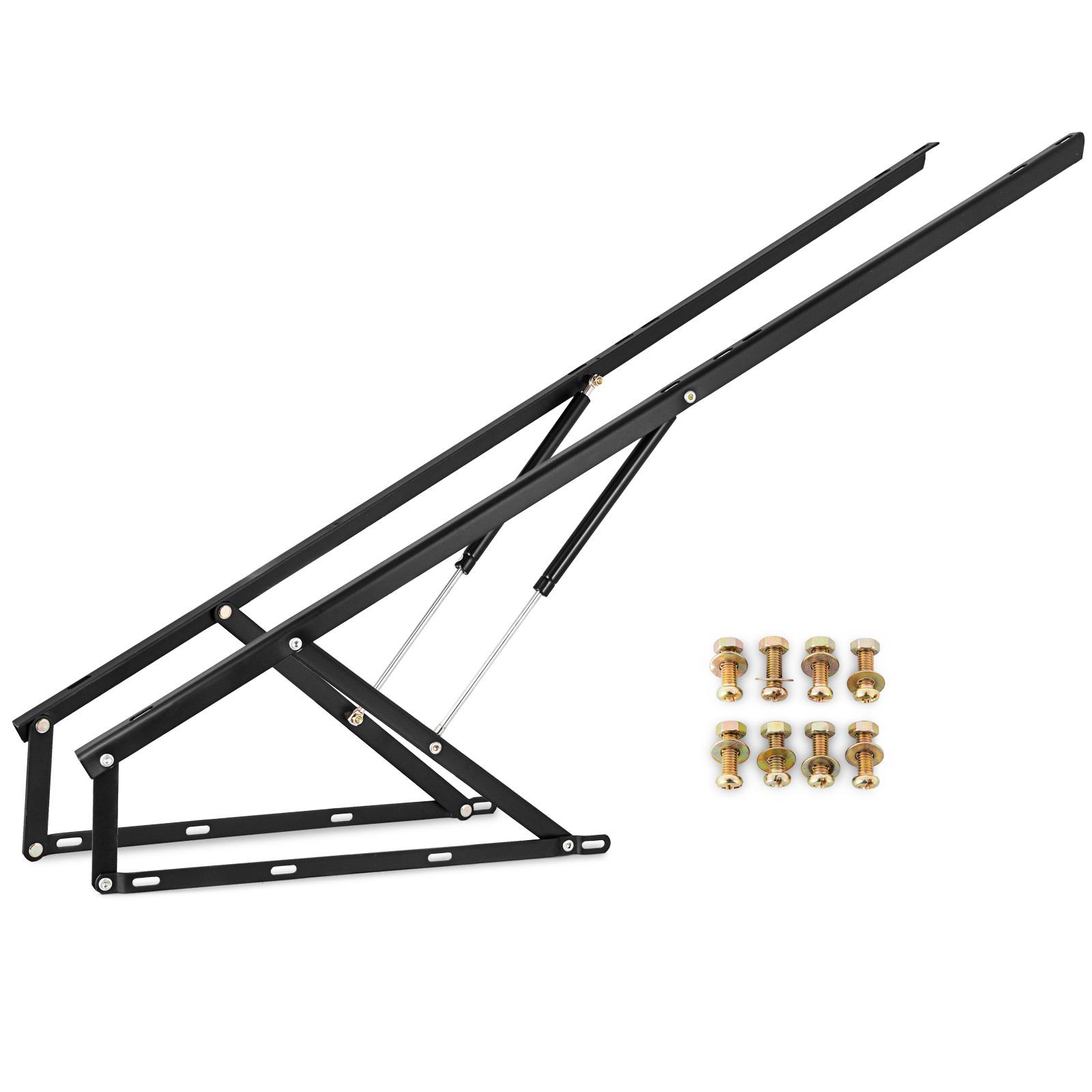 

VEVOR Pair Of 5FT 4FT Heavy Pneumatic Storage Bed Lift Mechanism Gas Spring Strut Support Hinge Bed Sofa Storage Space Savin