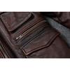 Chinese Size Vintage Red Brown Genuine Leather Jacket Men Soft Real Cowhide Black Winter Coat Biker Jackets Jaqueta Masculina De Couro