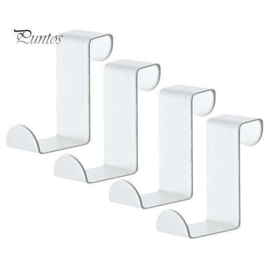 4Pcs Door Back Hooks Rustproof Anti-deform Strong Load-Bearing Coat Towel Organizer Cabinet Hanger Hooks