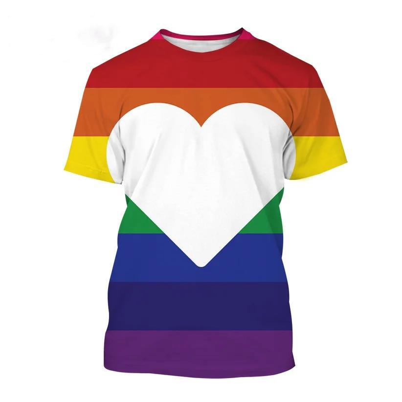 New Summer Love Is Love Pattern 3D Print T-Shirts Men Women Cute Short Sleeve T Shirt Oversized Harajuku Tees Tops Kids Clothing