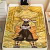 1PC Demon Slayer Print Flannel Blanket, High Quality All Seasons, Home Decor, Warmth and Comfort, Perfect for Christmas Gifts