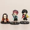 12pcs/set Anime Demon Slayer Kamado Nezuko Kamado Tanjuurou Battle Version Action Figure Collectible Models Toys 10cm