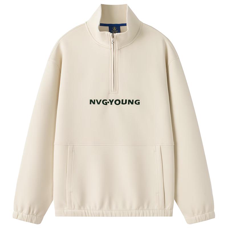 NVG·YOUNG Unisex Fleece Lined Half-Zip Pullover Sweatshirt