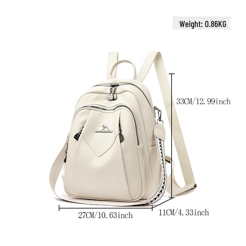 2025 Women's Versatile Soft Leather Backpack - Fashionable, Large Capacity Travel Bag