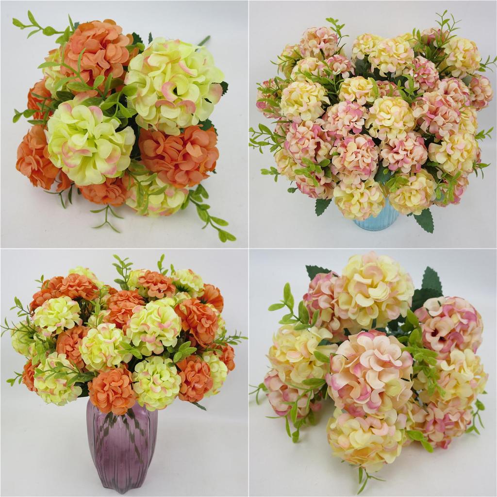 Elegant 10 Heads Artificial Hydrangea Silk Flowers For Stunning Weddings And Home Decor