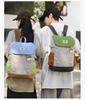 Unisex Stylish Colorblock Backpack: Lightweight, Trendy, and Versatile Student Bookbag