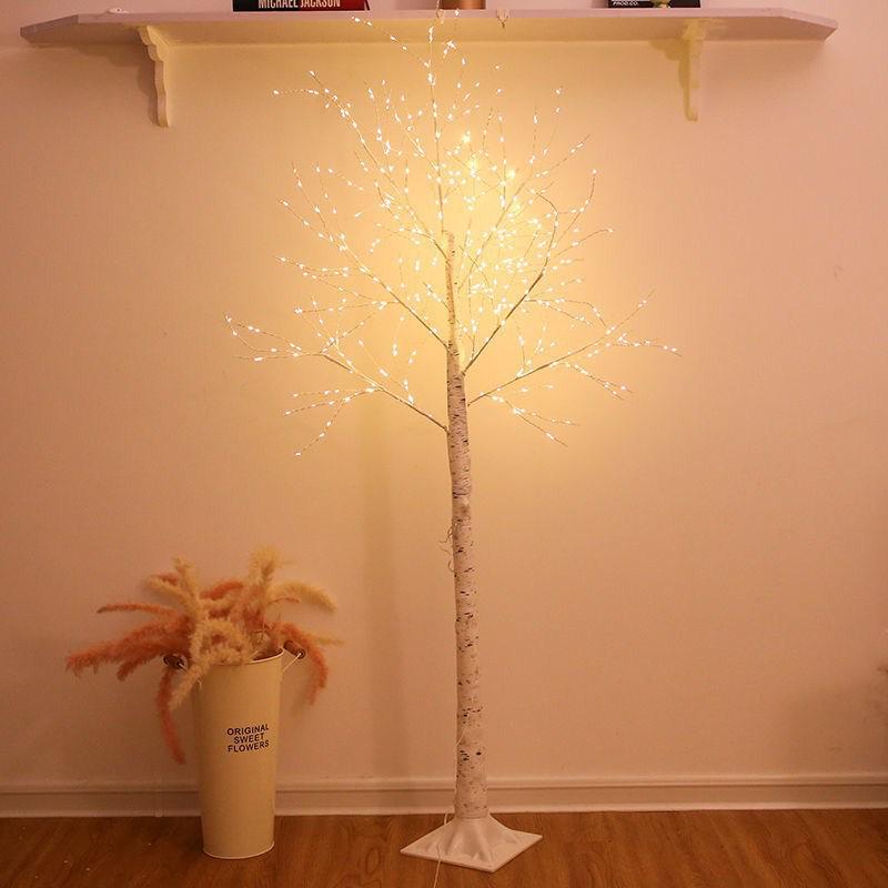 LED Copper Wire Tree Lights - Illuminated Birch Atmosphere for Christmas Home Decor