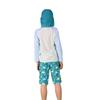 Boys' 3-Piece Cartoon Dinosaur Swimsuit Set with Hat