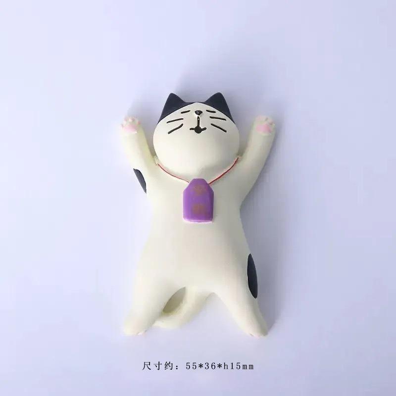 Cute Cat Refrigerator Sticker Grocery Zakka Bread Coffee Shop Decorative Gift Magnetic High Value Refrigerator Jewelry