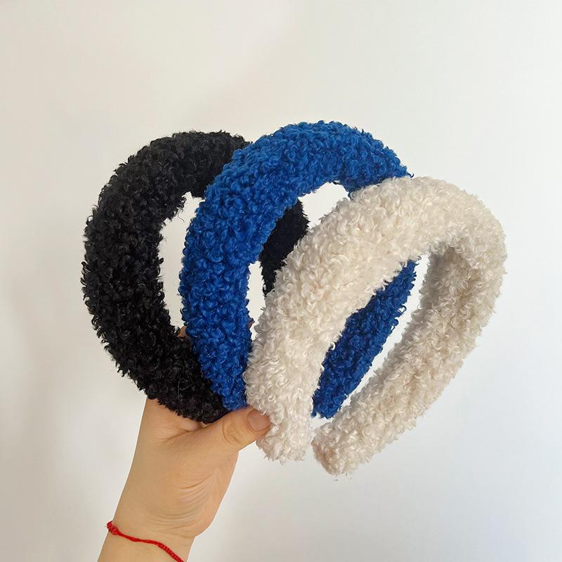 Bentita din lână corală moale și caldă Suport de păr pentru femei Accesorii pentru femei Crăciun pentru cap Scrunchis Machiaj vintage Paruri pentru fete