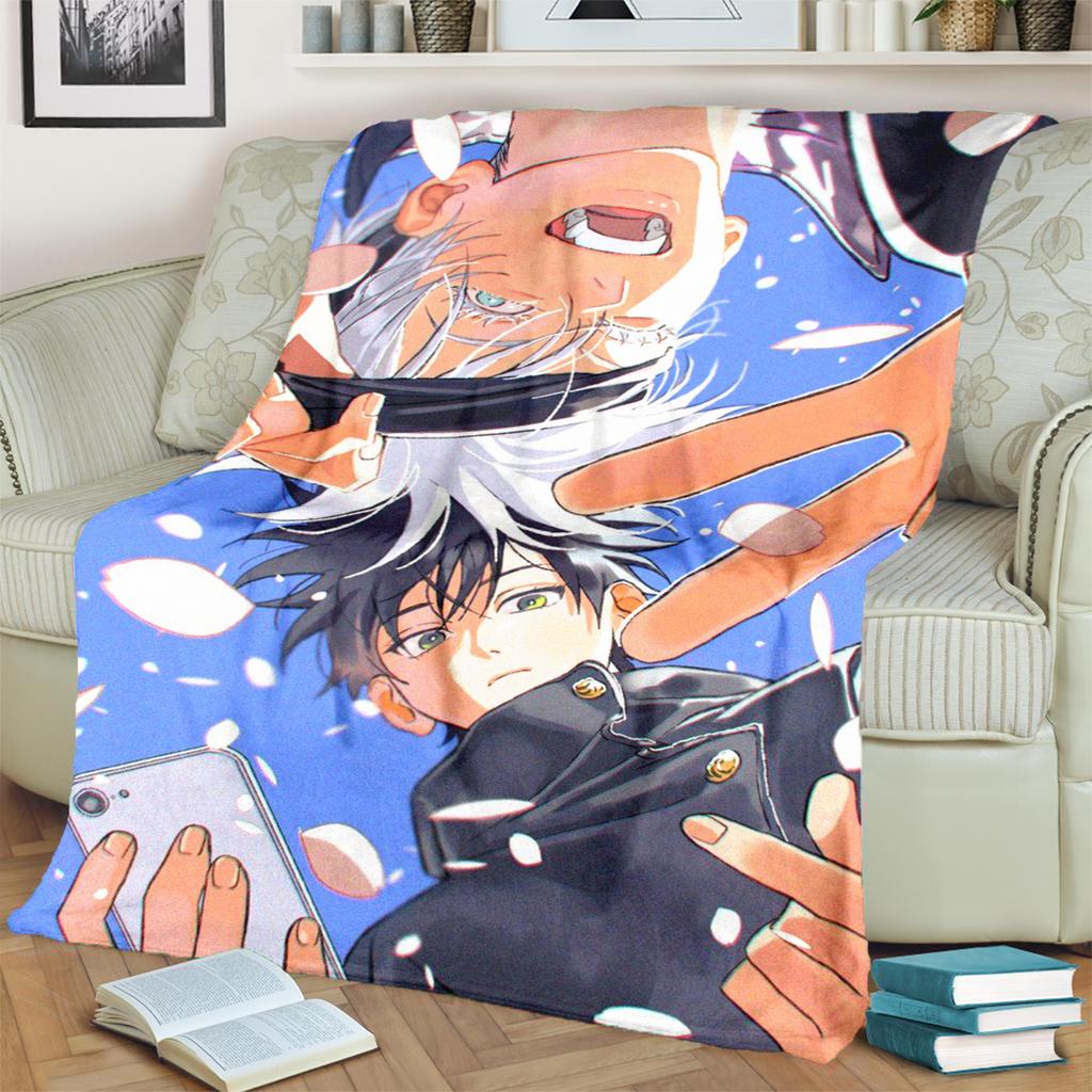 Jujutsu Kaisen Soft Flannel Blanket Warm Comfortable for Bedrooms, Sofas, Beds, Chairs, Picnics, Travel