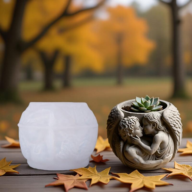 Multifuntional Children Silicone Mold for Resin Concrete Casting Decorative Succulent Planters and Jewelry Displays