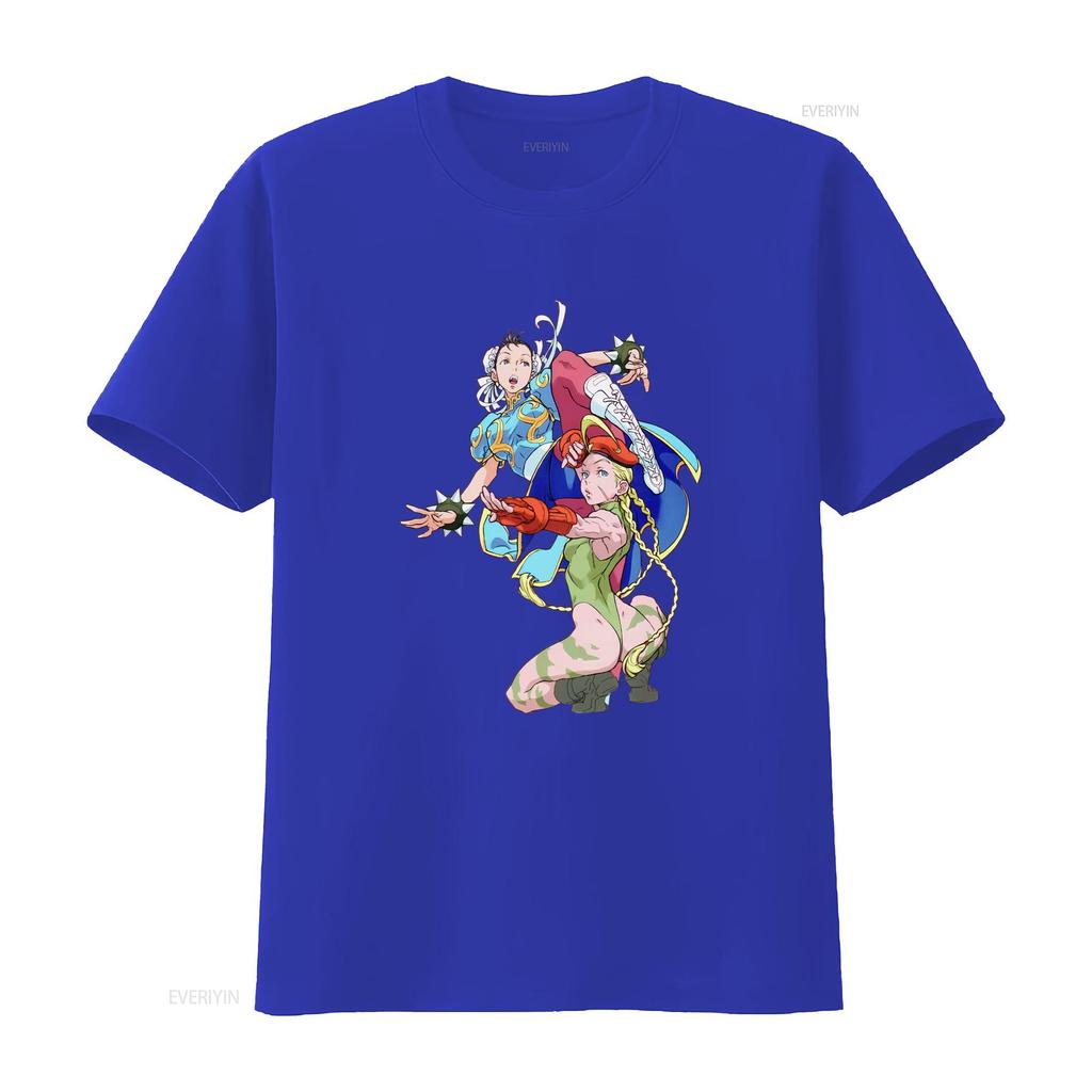 Chun Li Cammy Kung Fu Fighting Premium T Shirt Characters Art s vintage Washed graphic Stretched Slightly Soft Unisex