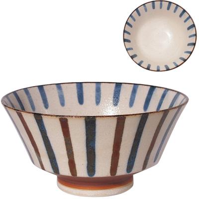 Minoru Pottery Mino Ware South Wind 180 Bowl Rain Anti-shaped Ramen Bowl