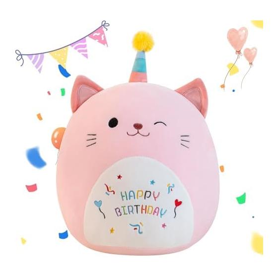 Cat Stuffed Toy Birthday Present Cat Pink Cat Stuffed Toy Cushion Stuffed Toy Cute Birthday Present Gift for Children Birthday Celebration Interior