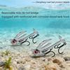 Heavy Metal Vibration Bait - 2-in-1 Design with 3D Eyes for Long Throws, Triggers Strikes from Bass Catfish High-Visibility Lure